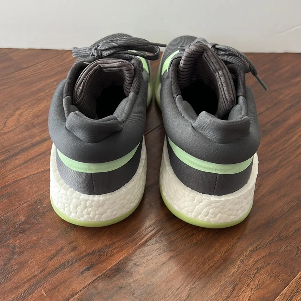 Adidas Men’s 14 Gray & Green Athletic Sneakers NWOT - Picture 4 of 7